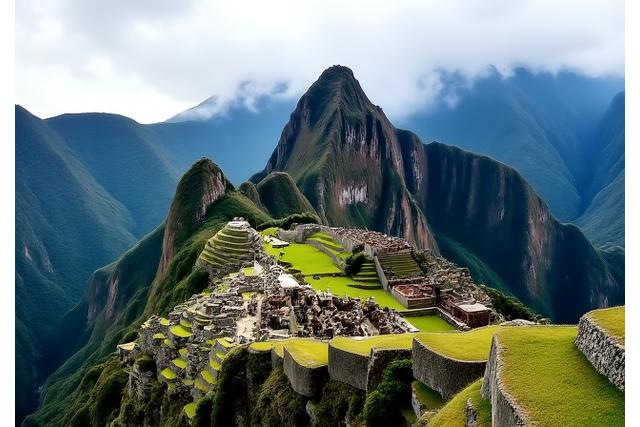 Antike Inkastadt Machu Picchu in den Anden, Peru